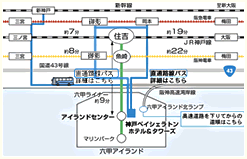 電車でお越しの方