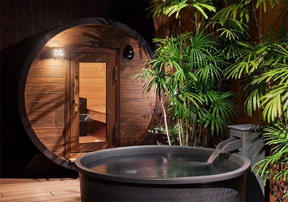 露天風呂付き貸切サウナ「永和凪」